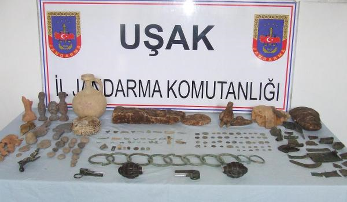 Uşak'ta Tarihi Eser Operasyonunda El Bombası