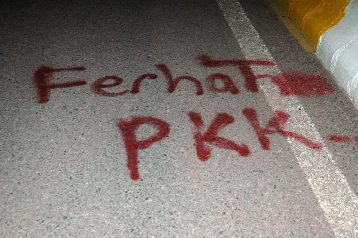 Asfalttaki PKK Yazısı Alarma Geçirdi