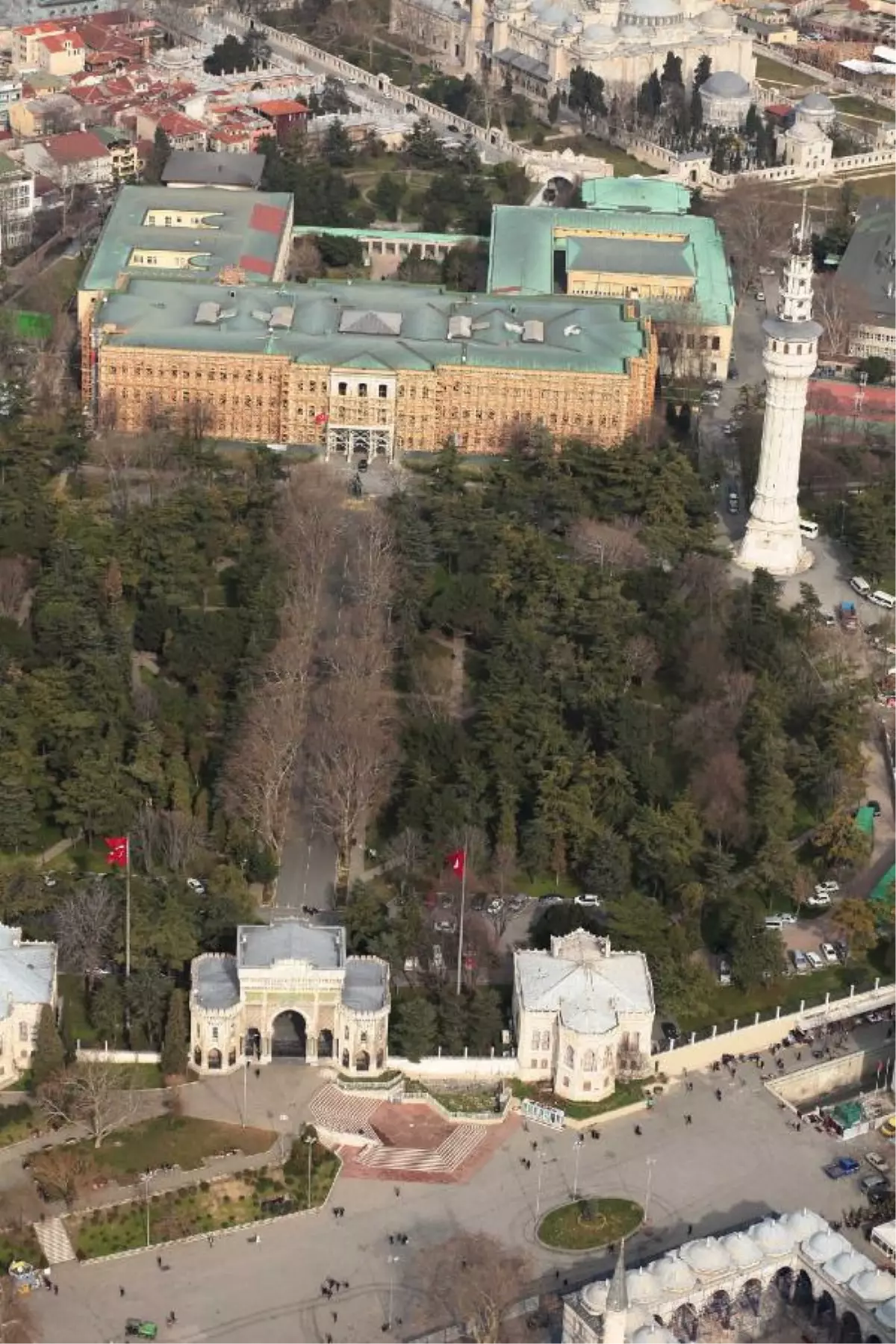 İstanbul Üniversitesi Rektörlük Binası Restorasyonu Havadan Böyle Görüntülendi