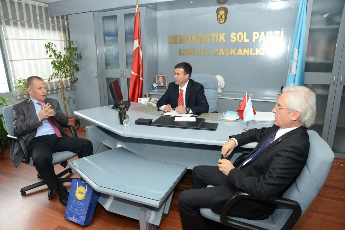Ege-Koop Genel Başkanı Hüseyin Aslan DSP\'ye Gitti