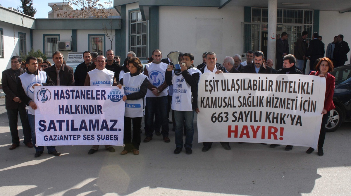 Gaziantepli Sağlık Çalışanlarının 663 Sayılı Kanun Tepkisi