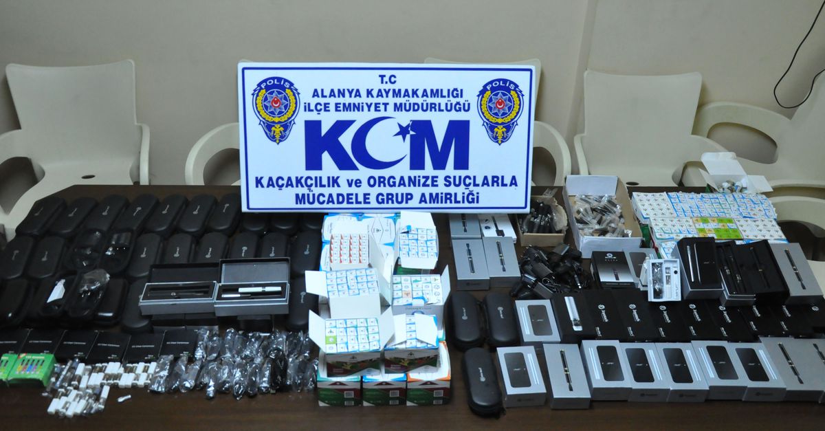 Alanya\'da Elektronik Sigara Operasyonu