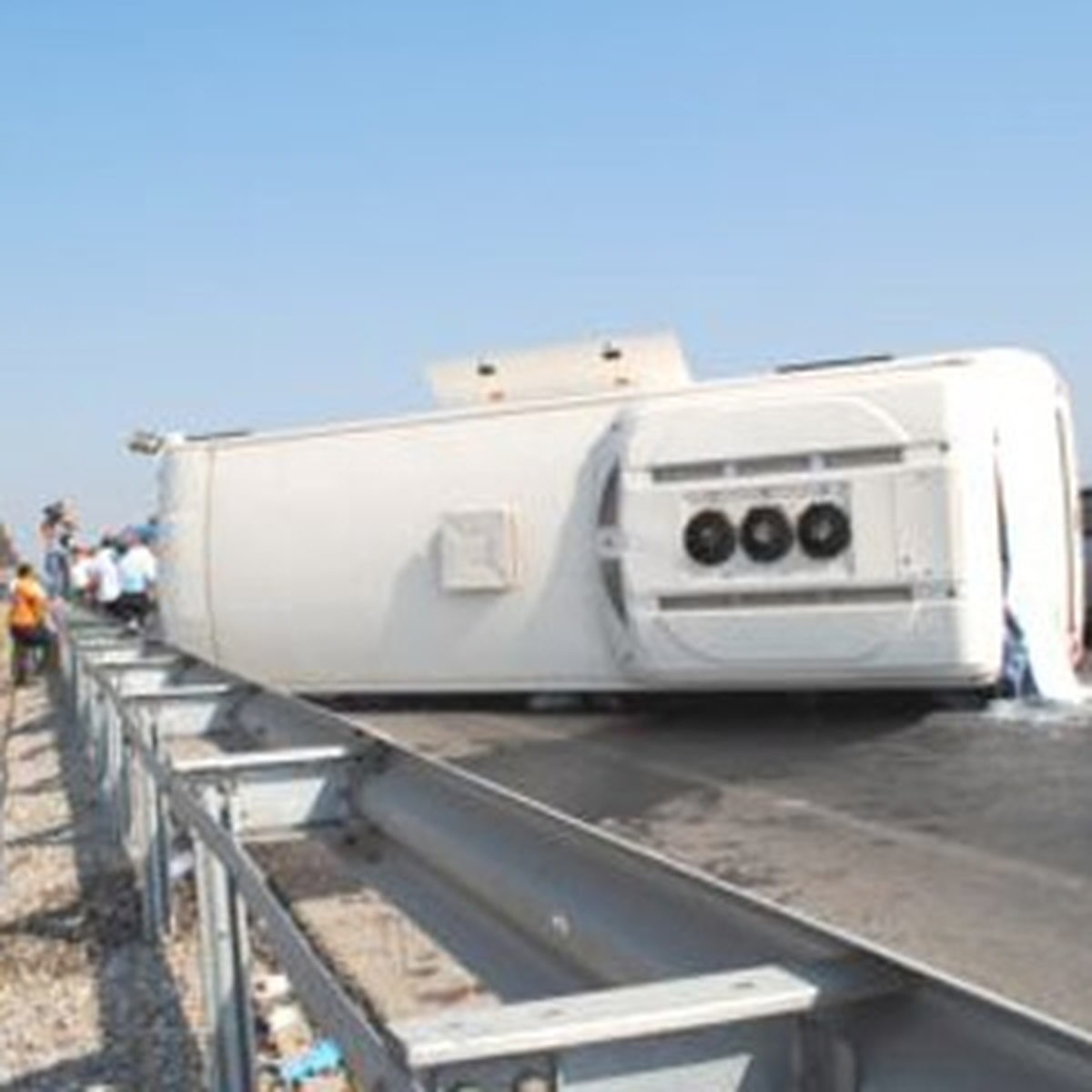 Turistleri Taşıyan Midibüs Devrildi