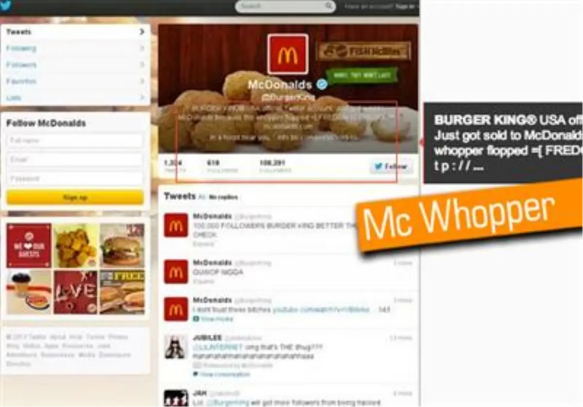 Burger King Twitter Hesabı Hacklendi