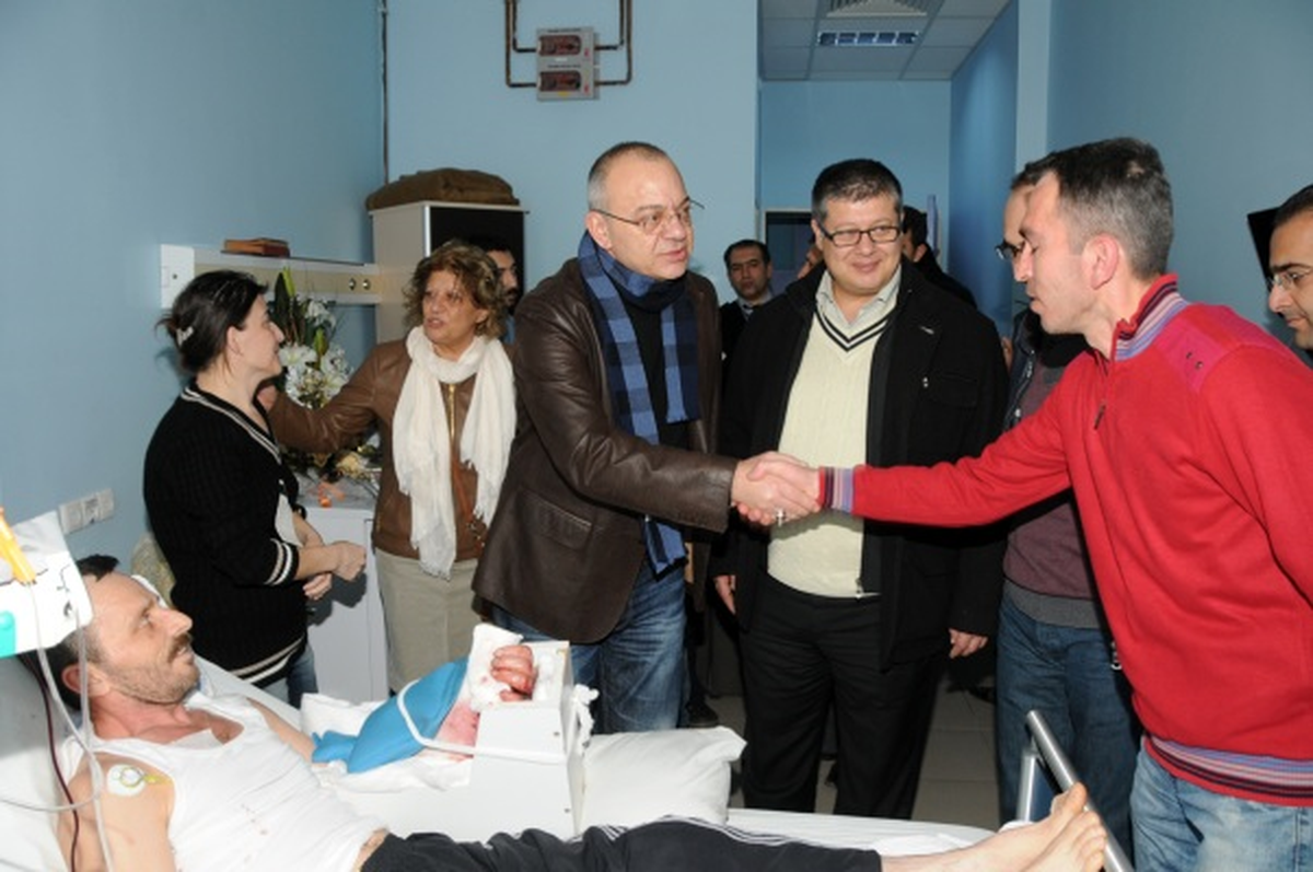 İş Kazası Geçiren Belediye İşçisine Ziyaret