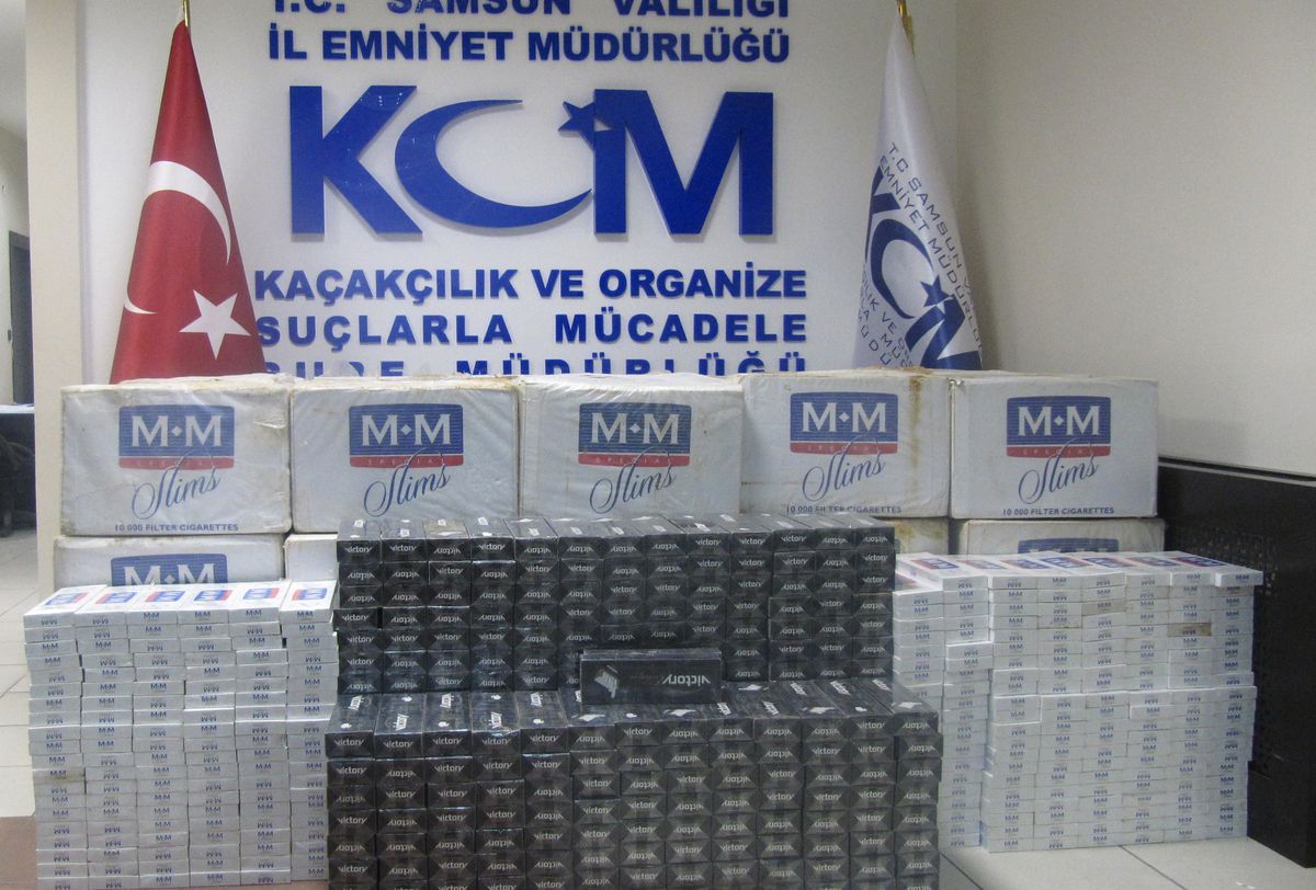 Samsun\'da 28 Bin 250 Paket Kaçak Sigara Ele Geçirildi