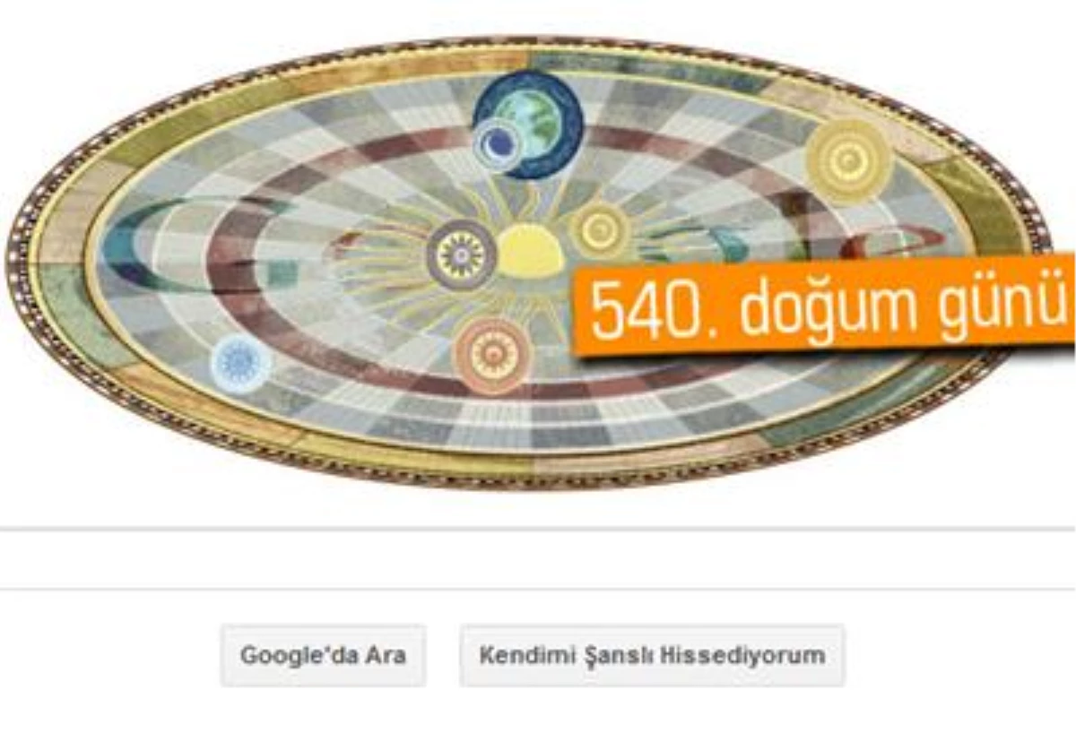 Google\'dan Nicolaus Copernicus Doodle\'ı