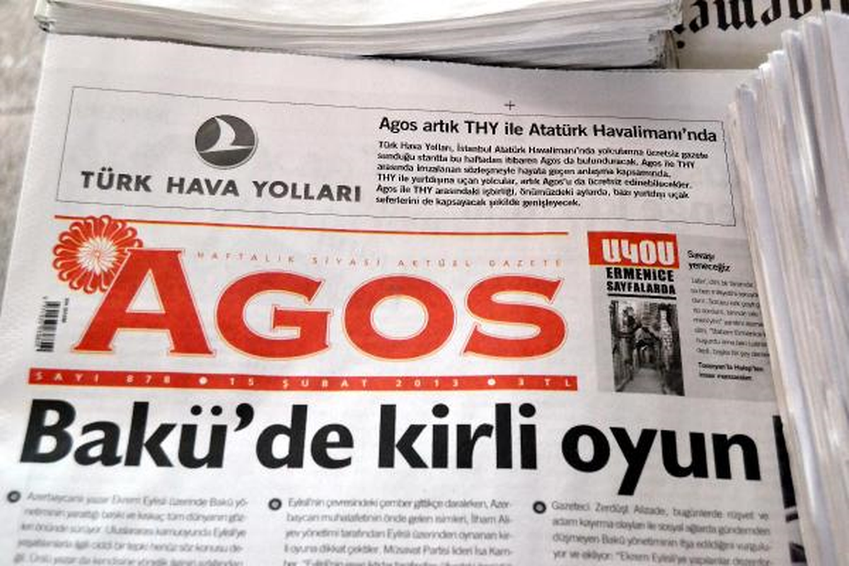 Agos, THY\'nin Yolcularına Ücretsiz Dağıttığı Gazeteler Arasına Girdi