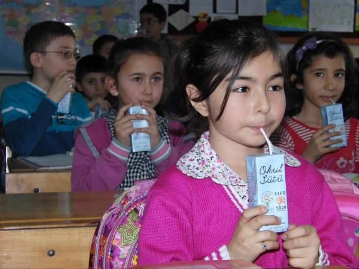 Sivas\'taki Okullarda Süt Dağıtımı Başladı