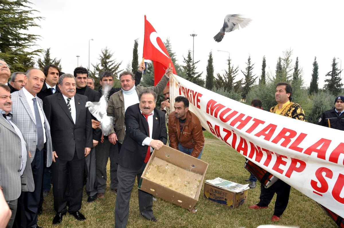 İçişleri Bakanı Güler, Güvercinlerle Karşılandı