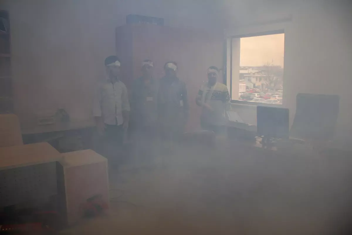 Yangın Tatbikatı Gerçeğini Aratmadı