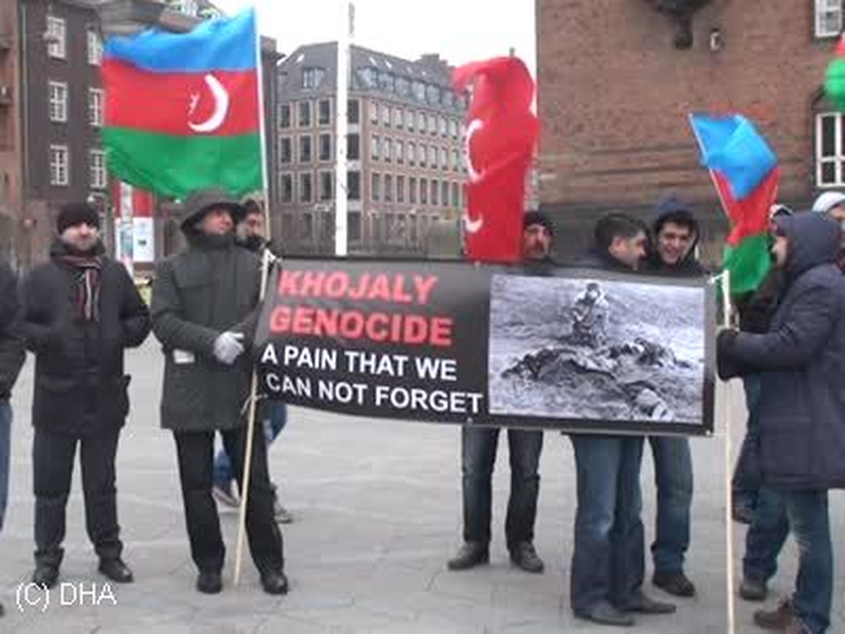 \'Hocalı Katliamı\' Danimarka\'da Protesto Edildi