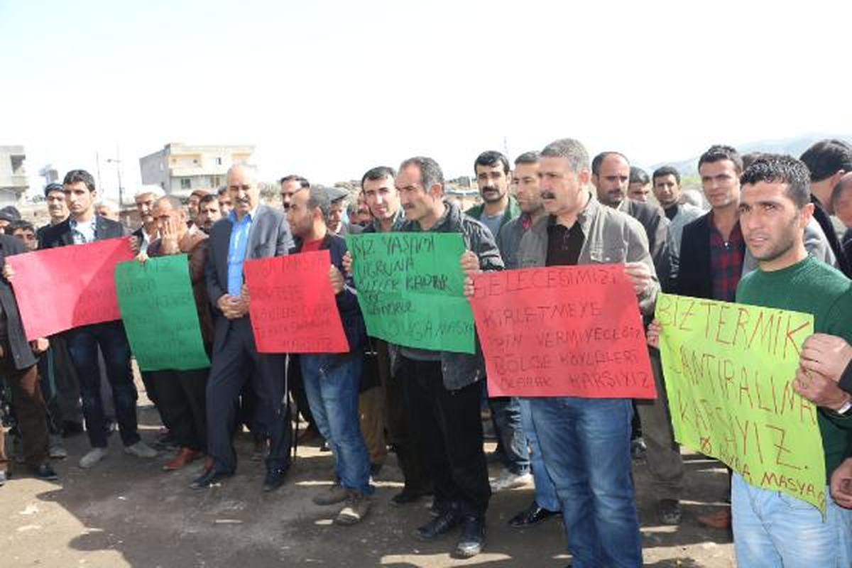 Şırnak\'ta, Termik Santrale Karşı Protesto Eylemi