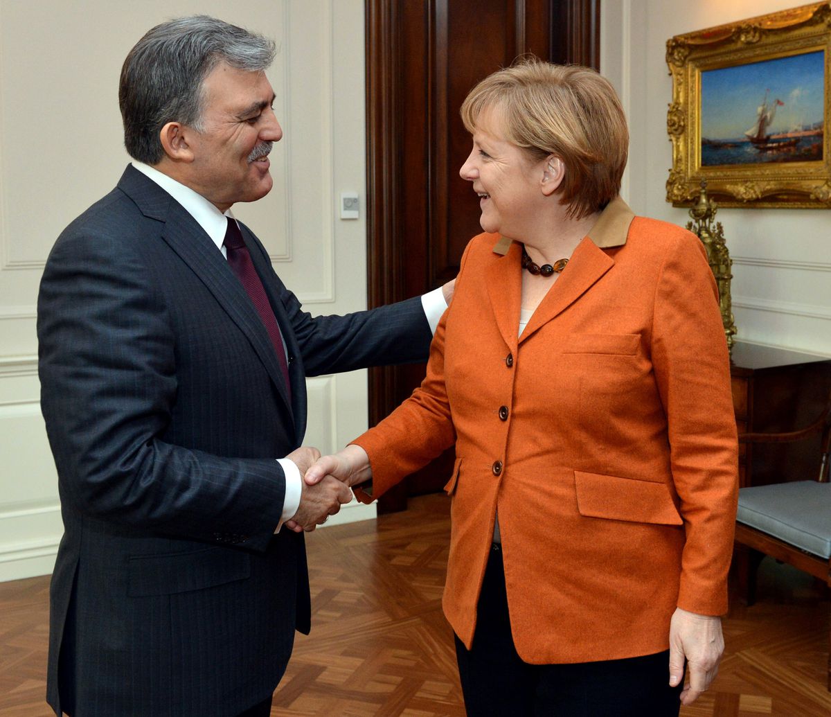 Almanya Başbakanı Angela Merkel Çankaya Köşkü\'nde