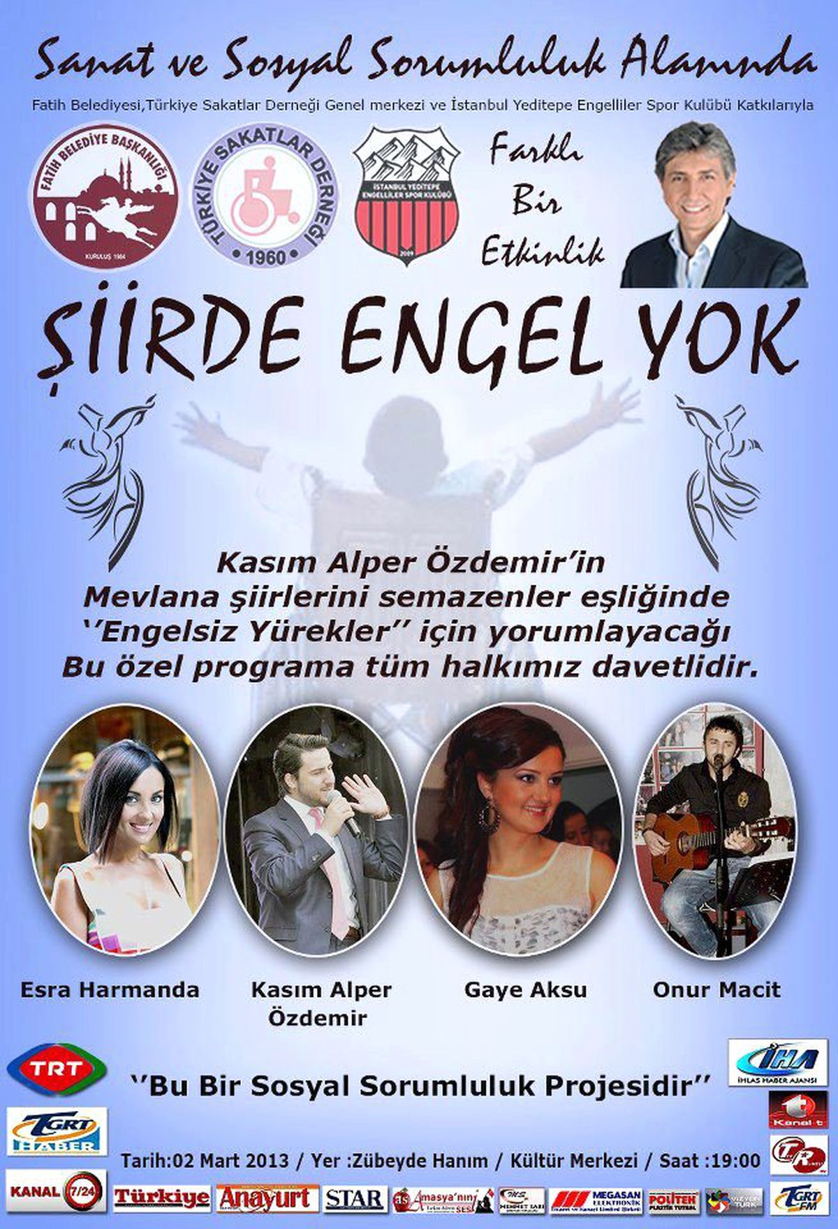 Fatih\'te Engelsiz Şiir Gecesi