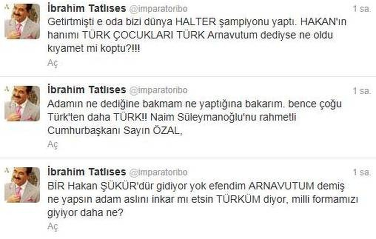 İbrahim Tatlıses\'ten Hakan Şükür\'e Tam Destek