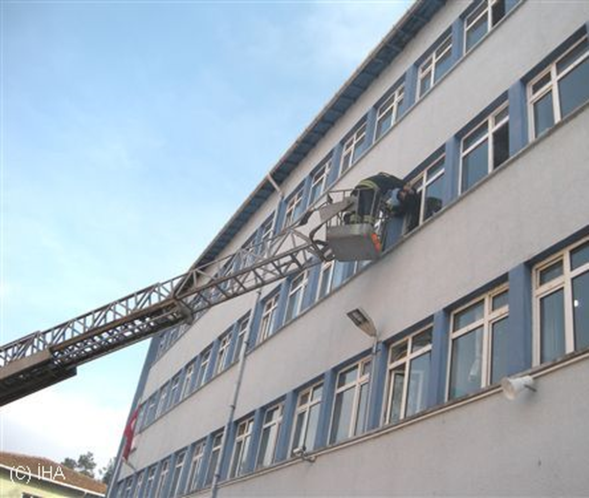 Lisede Yangın Tatbikatı