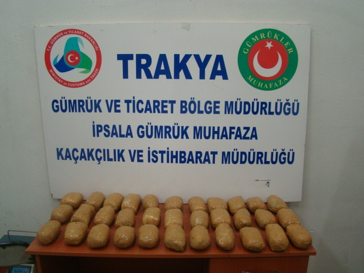 Trakya\'nın Gümrüklerinde 6 Milyonluk Eroin Operasyonu