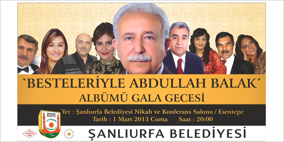 Şanlıurfa Belediyesi\'nden Abdullah Balak\'a Vefa Gecesi