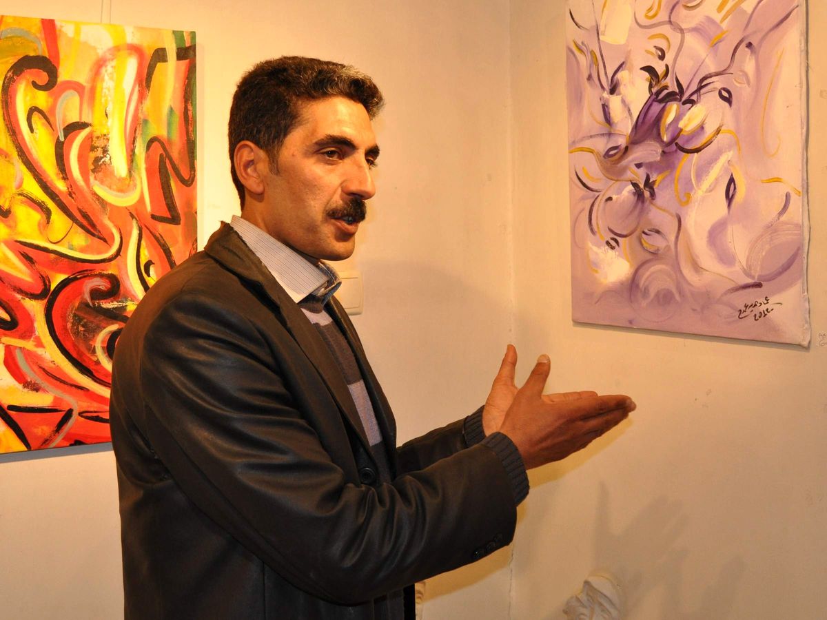 Suriyeli Ressam Sergi Açtı