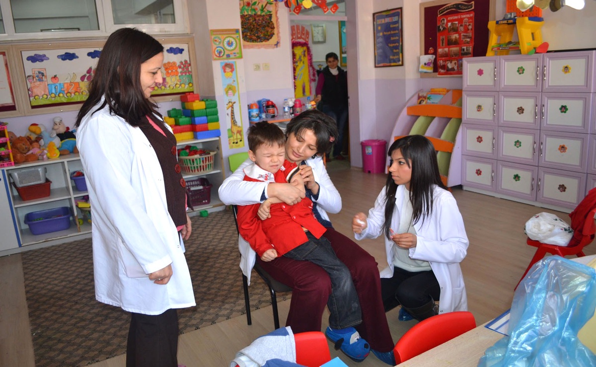 Anaokulu Öğrencileri Kızamık Aşısı Oldu