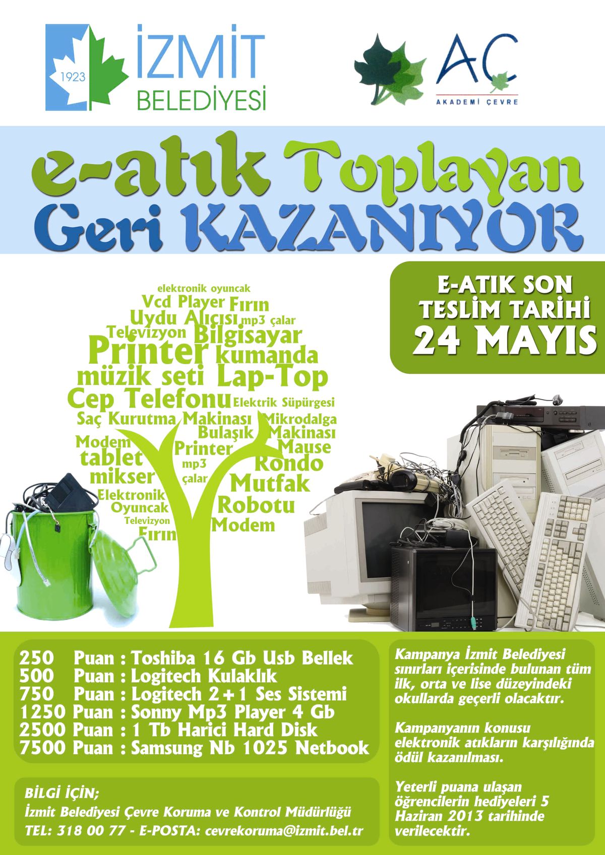 İzmit\'te E-Atık Toplayan Kazanacak