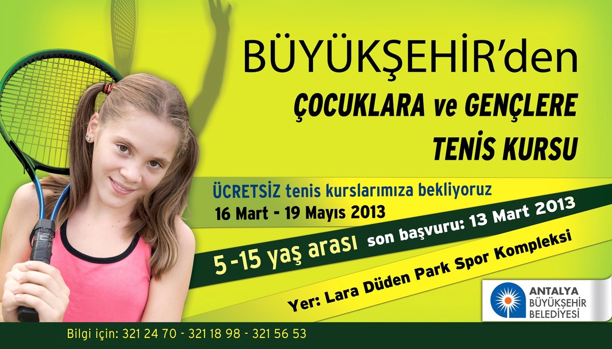 Büyükşehir, Çocuk ve Gençlere Tenis Öğretecek