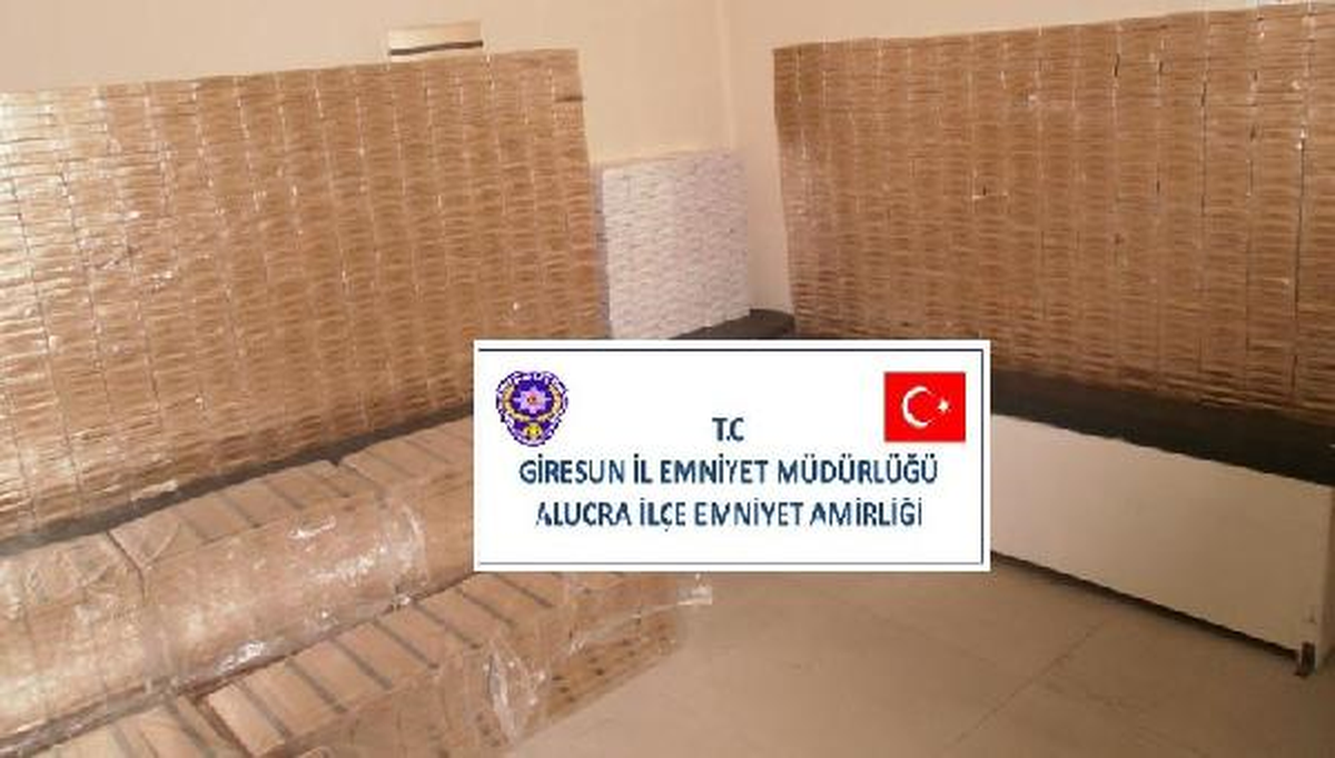 Giresun\'da 20 Bin Paket Kaçak Sigara