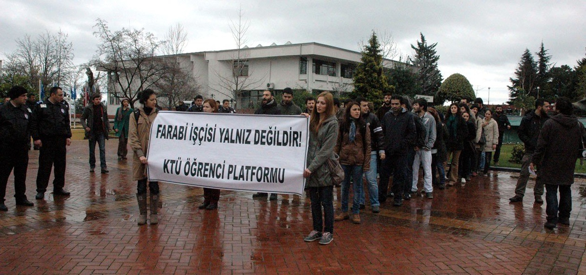 Ktü Farabi Hastanesi\'nden Çıkartılan İşçiler Eylemlerine Devam Ediyor