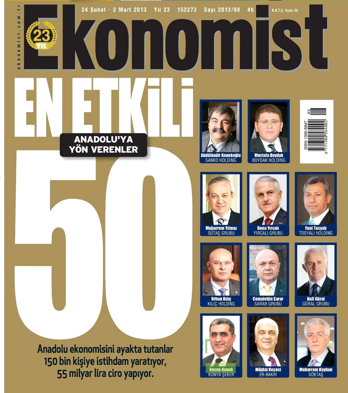 Recep Konuk, Etkili İşadamları Listesinde