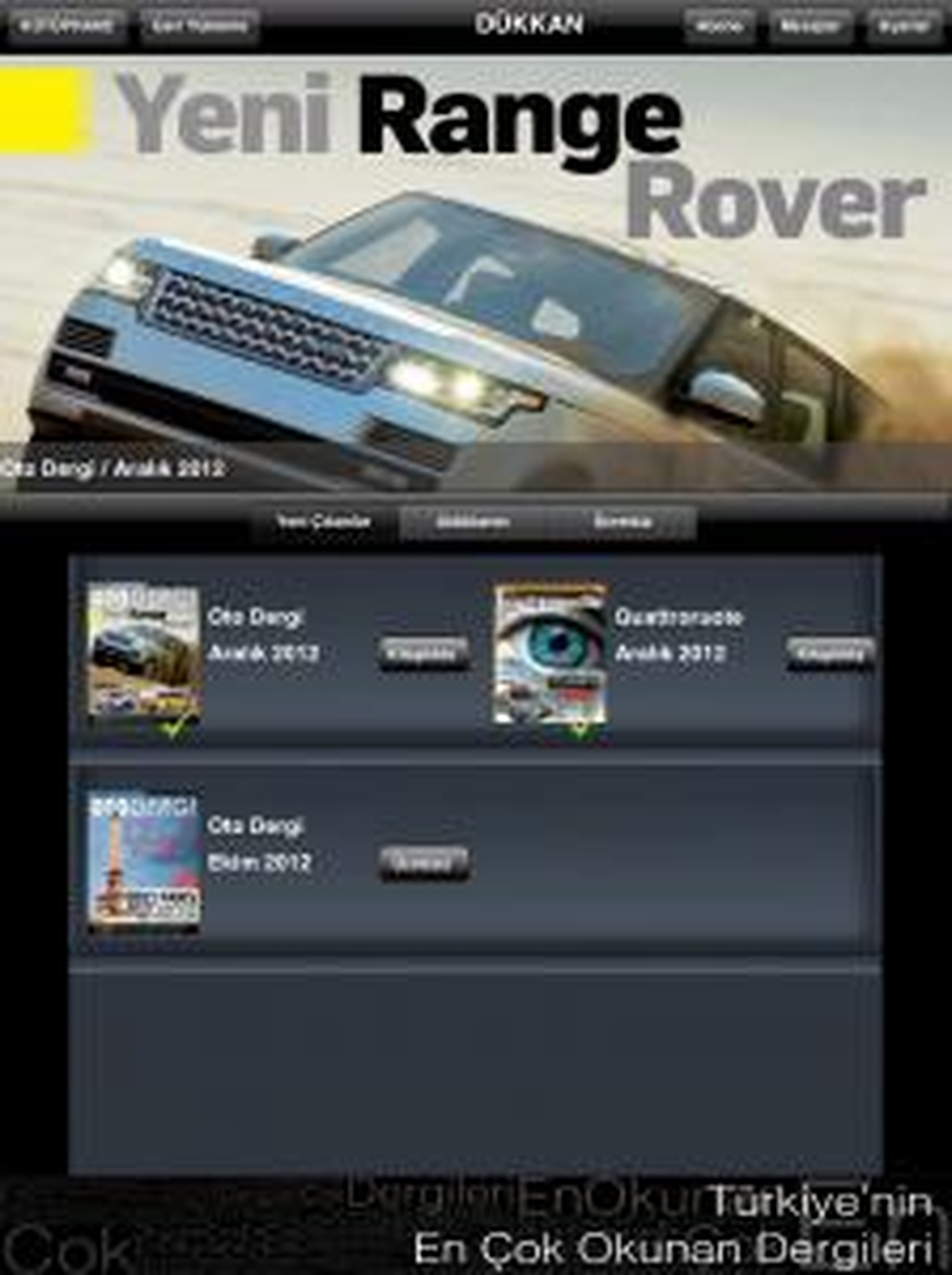 Quattroruote Türkiye App Store\'da
