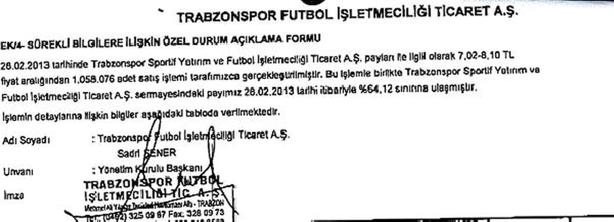 Trabzonspor\'un Borsa Hamlesi Kızdırdı
