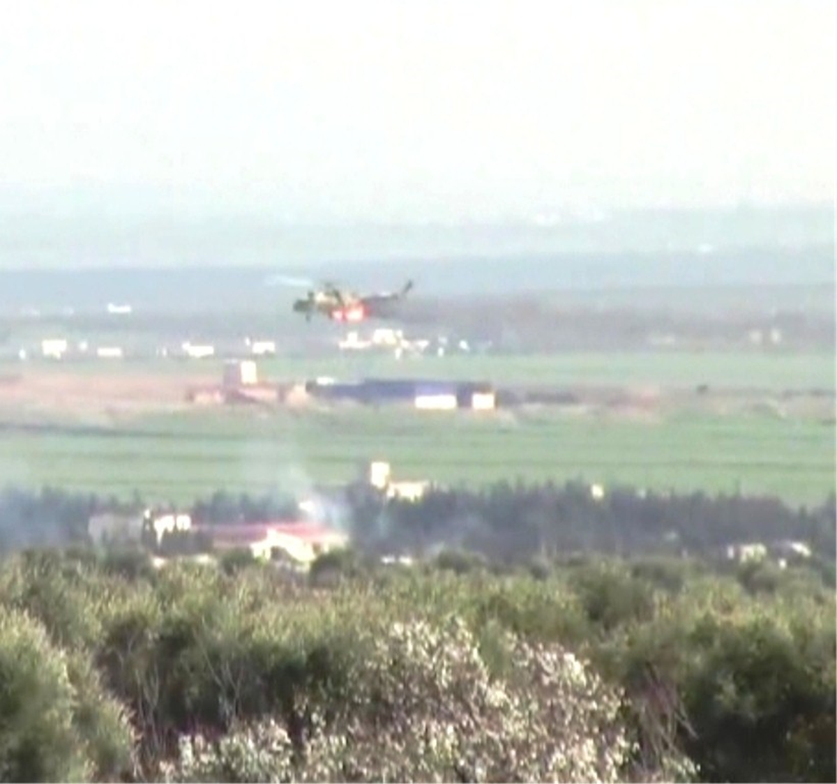 Halep\'te Helikopter Düşürüldü