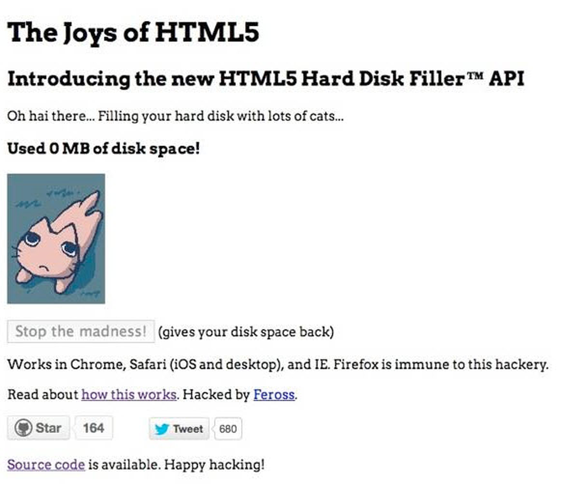 Bir garip HTML5 açığı!