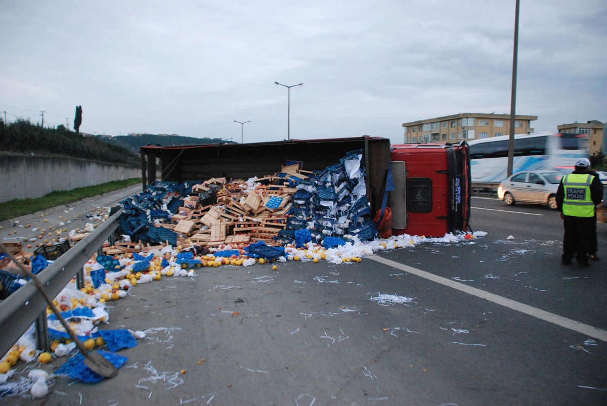 Tem\'de Lastiği Patlayan Minibüs Tır\'a Çarptı: 10 Yaralı