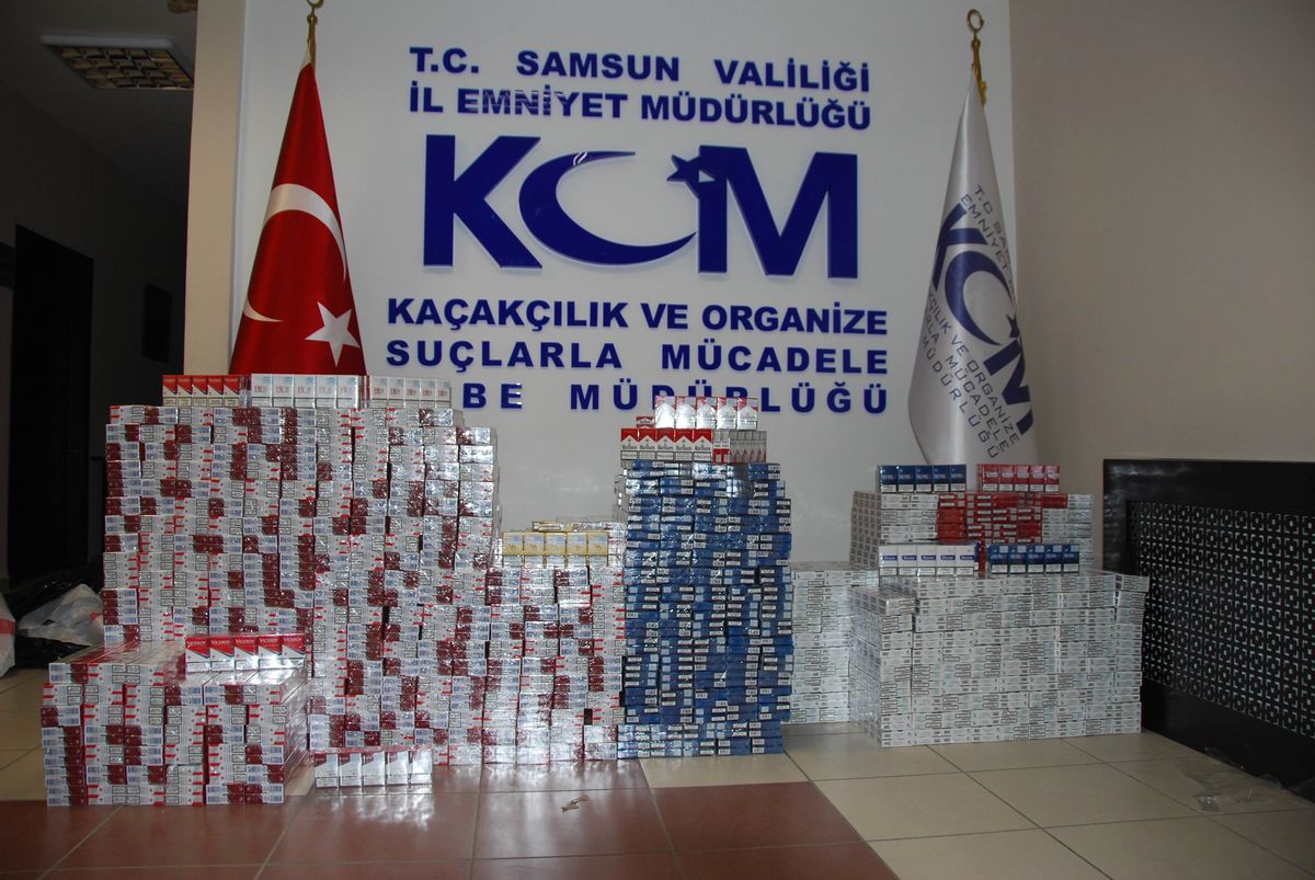 Samsun\'da Gümrük Kaçağı Sigara