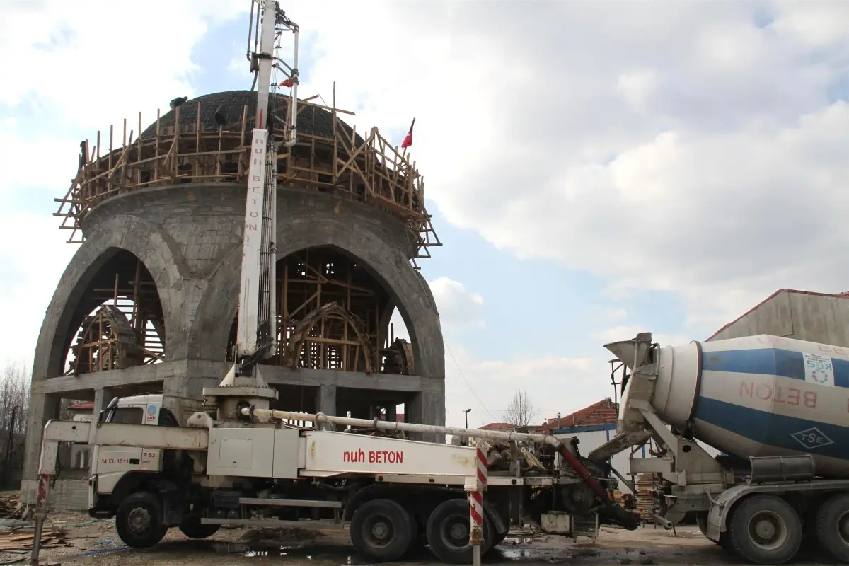 Akşemseddin Camii Yapımı Tüm Hızıyla Sürüyor