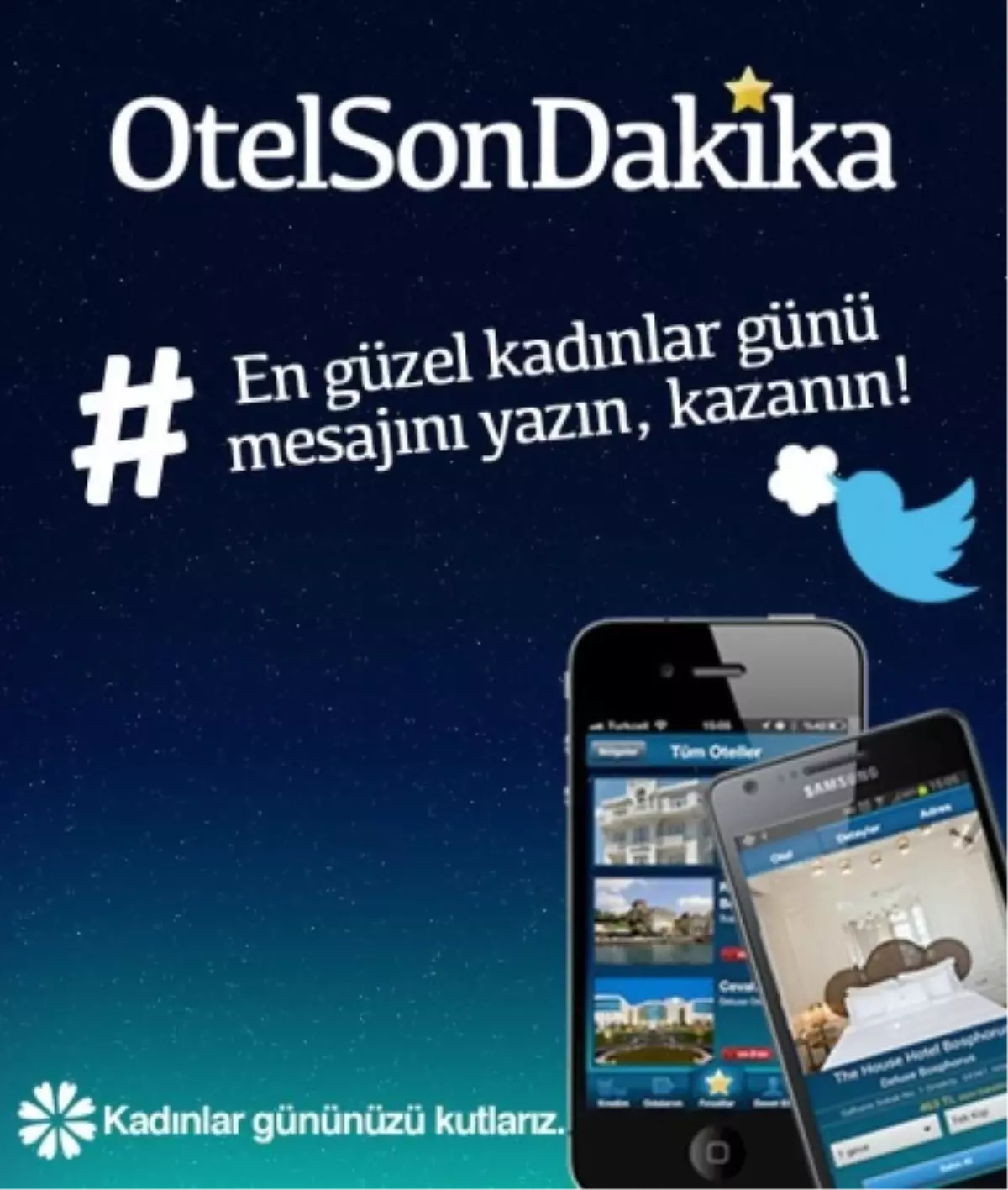 OtelSonDakika\'dan 8 Mart\'a Özel Twitter Yarışması