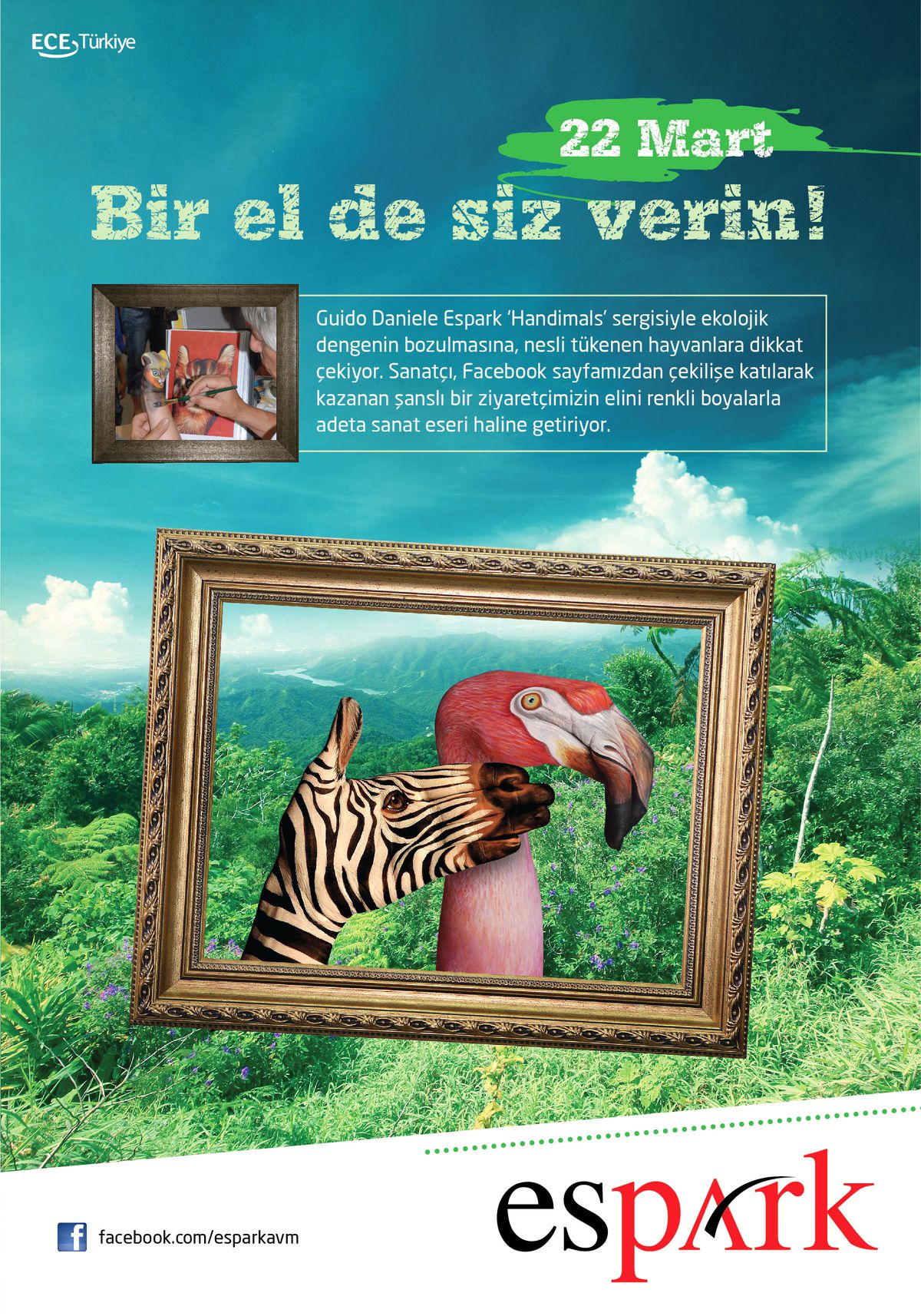 Handimals Sergisi ve Canlı El Boyama Gösterisi Espark\'ta