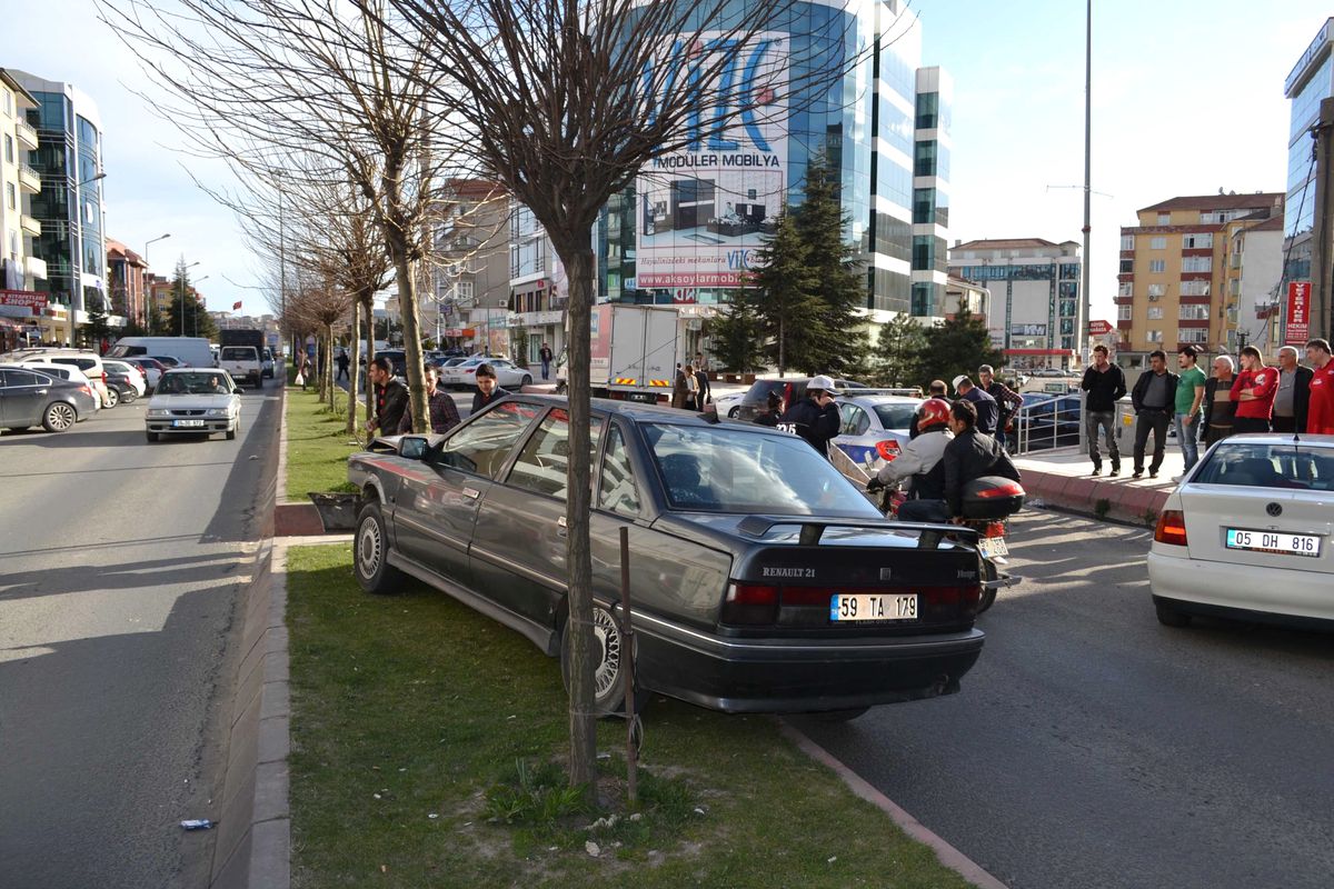 265 Promilli Sürücü Orta Refüje Çıktı