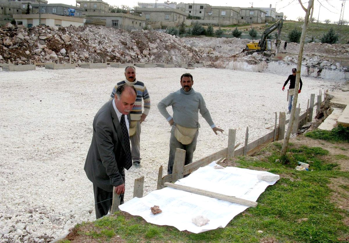 Araban Milli Eğitim Müdürü Gündeş Okul İnşaatlarında İnceleme Yaptı