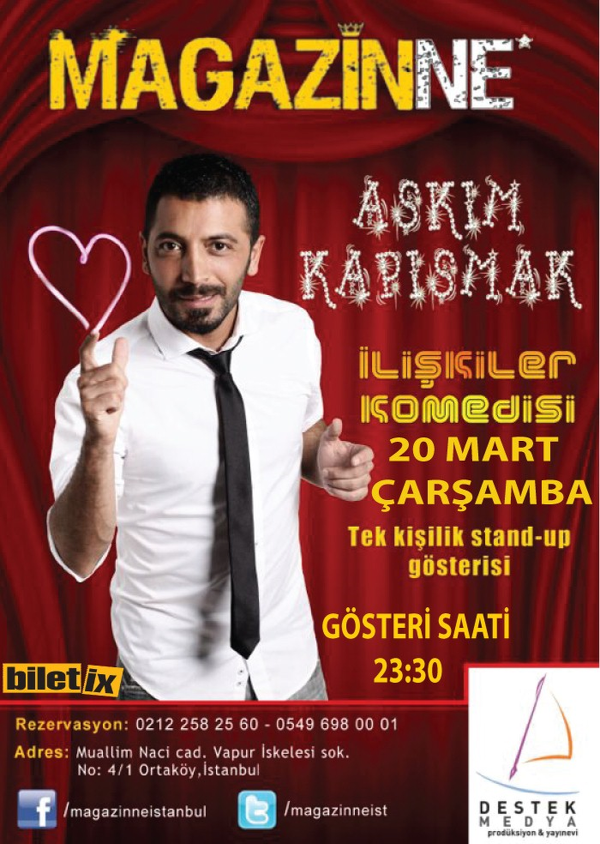 Aşkım Kapışmak\'tan Tek Kişilik Stand-Up Gösterisi