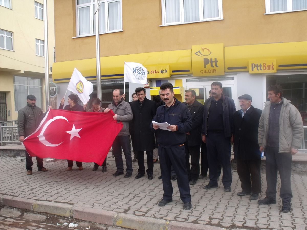 Çıldır\'da Haber-Sen Basın Açıklaması Yaptı