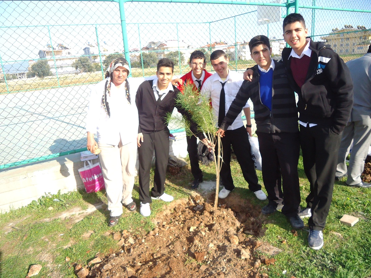 Didim Turizm Lisesi\'nde Ağaçlandırma Çalışmaları