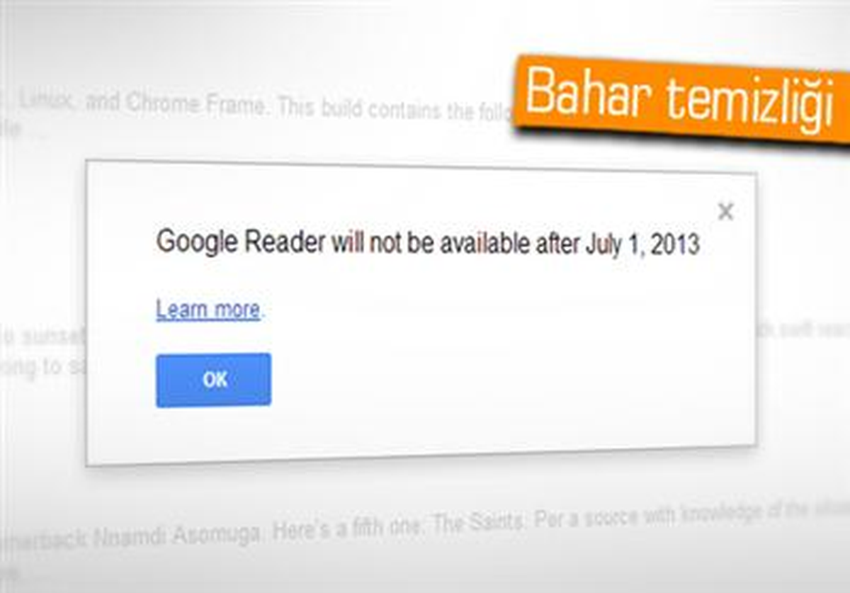 Google, Reader Dahil 8 Servisini Kapatacağını Açıkladı