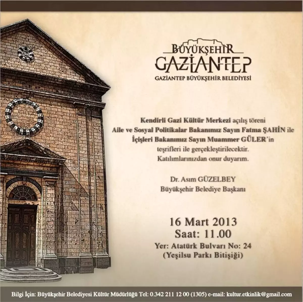 Atatürk\'ün Adını Taşıyan Yeni Bir Kültür Merkezi Açılacak