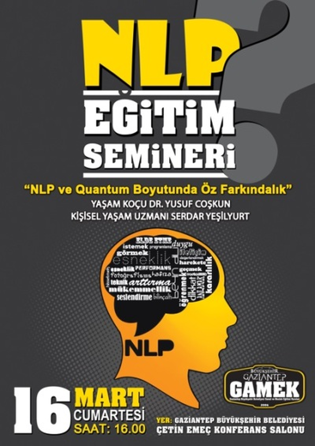 GAMEK, NLP Kişisel Gelişim Semineri Düzenliyor