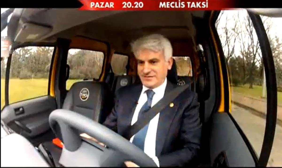 Milletvekili Hüseyin Şahin Meclis Taksi\'nin Direksiyonunda