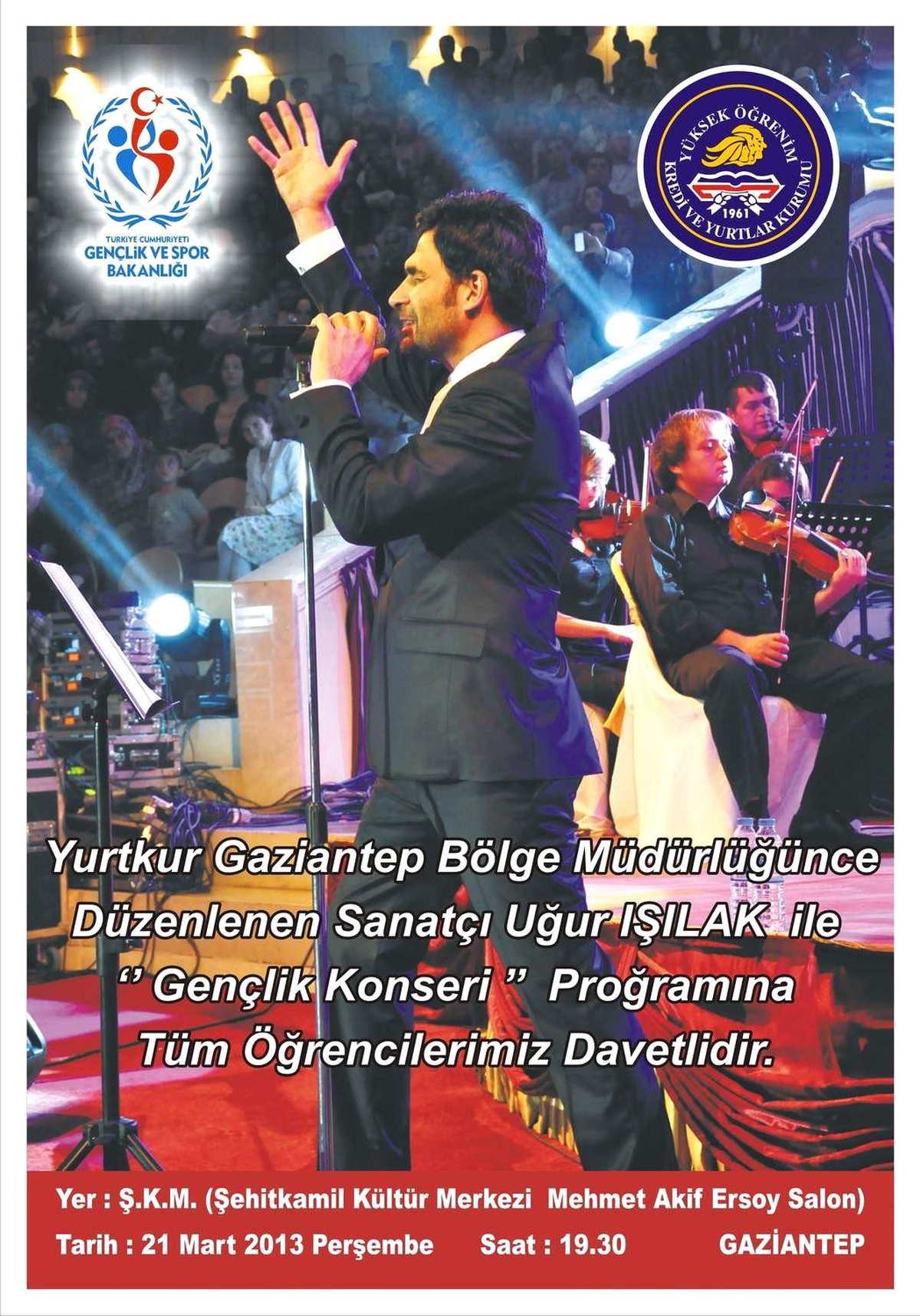 Gazianetp\'te Uğur Işılak Konser Verecek