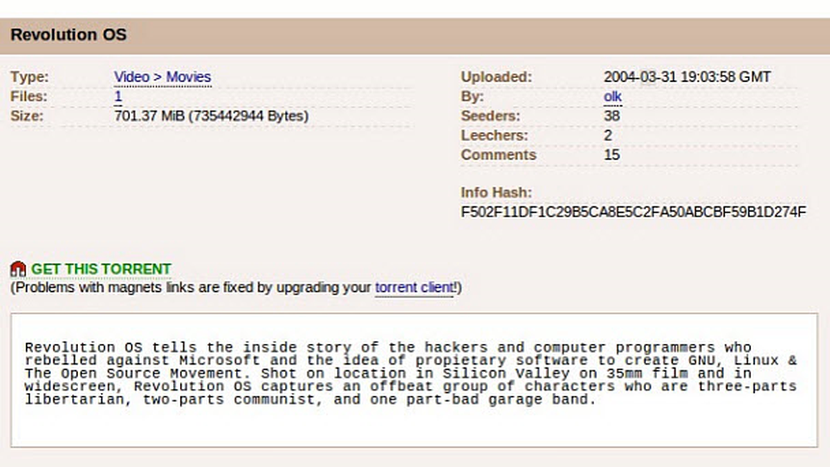 9 yıllık torrent, hala...